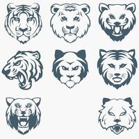 Sammlung von Tiger Logo vektor