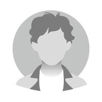 manlig standard avatar profil grå bild. grå Foto Platshållare. grå profil. anonym ansikte bild. vektor illustration isolerat på vit bakgrund
