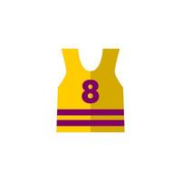 Basketball Uniform ärmellos Jersey Symbol eben Design einfach Sport Vektor perfekt Netz und Handy, Mobiltelefon Illustration