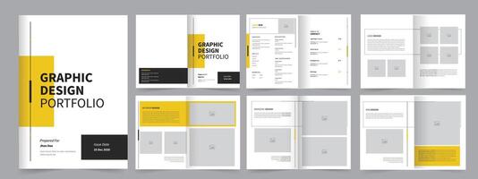 Grafik Design Portfolio Vorlage Design, a4 Portfolio vektor