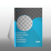 samling av modern grafisk design bok omslag layout mall med grafisk element och Plats för Foto bakgrund i a4 storlek. vektor