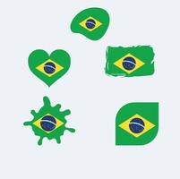 Brasilien Identität Design Elemente Flagge Karte Elemente skizzieren modern Design vektor