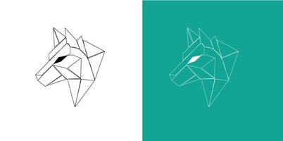 polygonal hund logotyp fri vektor design