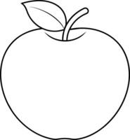 Apfel ausmalbilder für kinder vektor