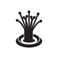 Ballaststoff Optik Kabel Symbol. Vektor Illustration Symbol Design