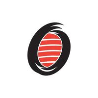 sushi logotyp mall vektor ikon för japansk mat illustration design
