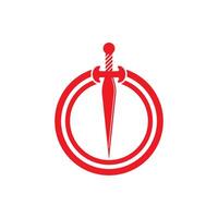 einstellen von Schwerter Logo Vorlage Vektor Symbol Illustration Design