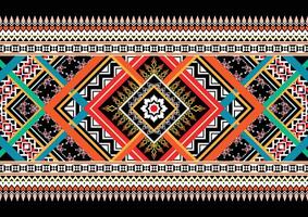 orientalisk etnisk sömlös mönster traditionell bakgrund design för matta, tapet, Kläder, omslag, batik, tyg, vektor illustration broderi stil.