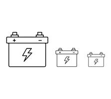 batteri ikon vektor illustration. batteri laddning tecken och symbol. batteri avgift nivå