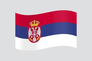 officiell vektor flagga av serbia