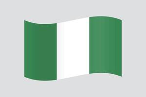 Nigeria Flagge im Vektor Design