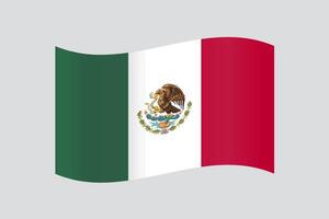 nationell flagga av mexico vektor design