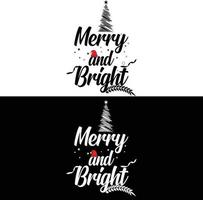 jul och nyår typografi t-shirt design. den kan användas på t-shirts, muggar, affischkort och mycket mer. vektor