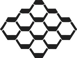Bienen und Waben Logo oder Abzeichen im Jahrgang Stil vektor