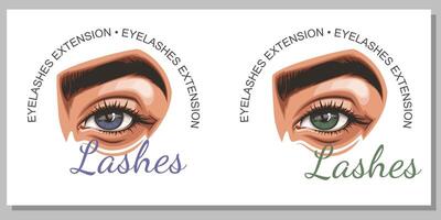 bunt Damen Augen mit bilden. Auge bilden Nahaufnahme. Schönheit Salon Sozial Medien Design Layout Vorlage. Schönheit Salon Banner Vorlage. handgemalt Vektor Illustration weiblich Augen Satz.