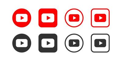 Youtube Logotyp. Bedienung zum Video und streamen. Sozial Medien Logo. redaktionell Vektor. vektor