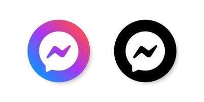 cirkel budbärare logotyp ikon. social media app. nätverk Ansökan. app för Facebook. populär redaktionell varumärke. vektor illustration.