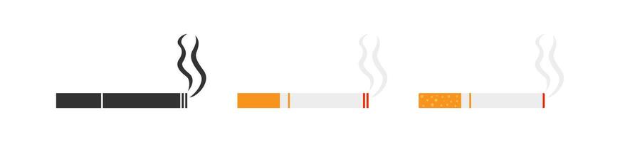 cigarett ikon. rökning område. rök, cigarr, nikotin tecken. hälsa fara. vektor illustration.