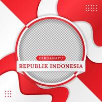 glücklich Indonesien Unabhängigkeit Tag Twibbon Luxus Hintergrund vektor