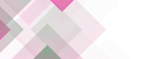 geometrisk baner backgorund mall, transparent, rosa och grön lutning, memphis vektor
