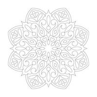 mandala blomma lätt design färg bok sida vektor fil