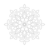 Mandala einfach Blumen- Design Färbung Buch Seite Vektor Datei