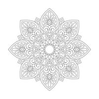 abstrakt Blumen- Mandala Design zum Färbung Buch Buchseite, vektor