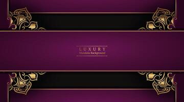 Luxus lila Hintergrund, mit Gold Mandala vektor