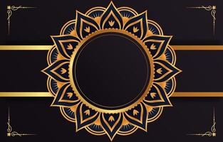 Luxus Mandala Hintergrund mit golden Arabeske Muster Arabisch islamisch Osten Stil und Indien Hochzeit Ramadan Stil dekorativ Mandala vektor