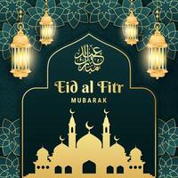 Luxus eid al fitr Hintergrund mit islamisch Muster vektor