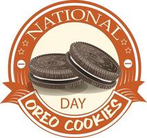 National Oreo Kekse Tag Zeichen vektor