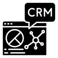 crm Netzwerk Symbol Linie Vektor Illustration