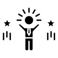 Mitarbeiter Motivation Symbol Linie Vektor Illustration