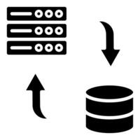 Daten Backup Symbol Linie Vektor Illustration