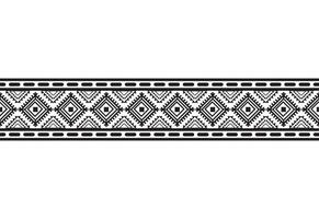 stam- traditionell tyg batik etnisk. ikat sömlös mönster löv geometrisk upprepa design för tapet, omslag, mode, matta, Kläder. svart och vit vektor