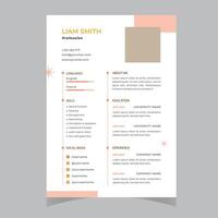sauber modern fortsetzen und Startseite Brief Layout Vektor Vorlage zum Geschäft Job Anwendungen, minimalistisch fortsetzen Lebenslauf Vorlage