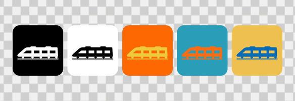 tåg ikon uppsättning samlingar. för logotyp, symbol eller webb design. vektor platt illustration.