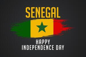 senegal oberoende dag hälsning kort, baner, vektor illustration. senegalesiska Semester 4:e av april design element med grunge flagga.