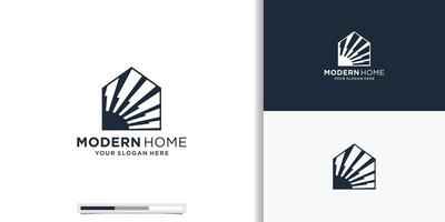 die Architektur minimalistisch Zuhause hell modern einfach Logo Design Vektor Symbol Symbol Illustration