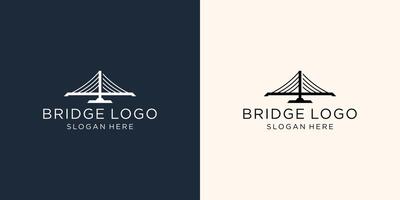 Brücke Linien Logo ein minimal Dan einfach Logo von Brücke Form. Brücke Linien Logo ebenfalls sieht aus sehr elegant und stilvoll vektor