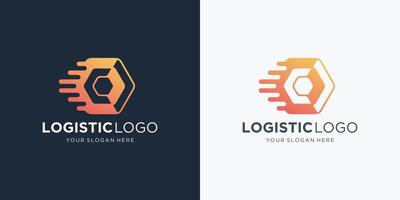 logistisk företag vektor logotyp. pil ikon. leverans ikon. pil leverans logotyp. webb, digital, fart, marknadsföring,