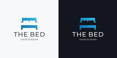 kreativ einfach Bett Logo Design Inspiration. Prämie Bett Logo Vektor Illustration