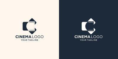 filma logotyp. första brev c film logotyp design mall element. vektor