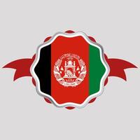 kreativ afghanistan flagga klistermärke emblem vektor