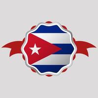 kreativ kuba flagga klistermärke emblem vektor