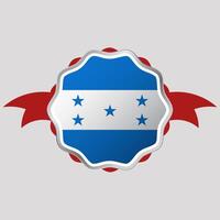 kreativ honduras flagga klistermärke emblem vektor