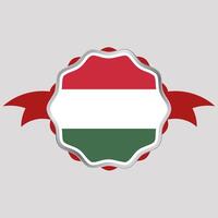kreativ Ungarn Flagge Aufkleber Emblem vektor