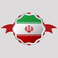 kreativ iran flagga klistermärke emblem vektor