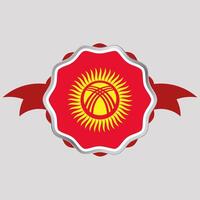 kreativ kyrgyzstan flagga klistermärke emblem vektor