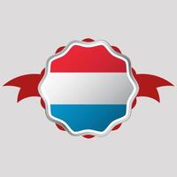 kreativ luxemburg flagga klistermärke emblem vektor